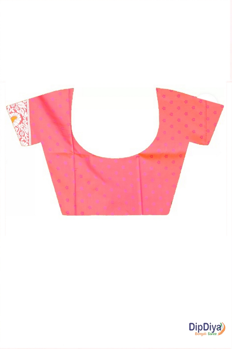 Orange Cotton Silk Parosha Kathan Saree (503)